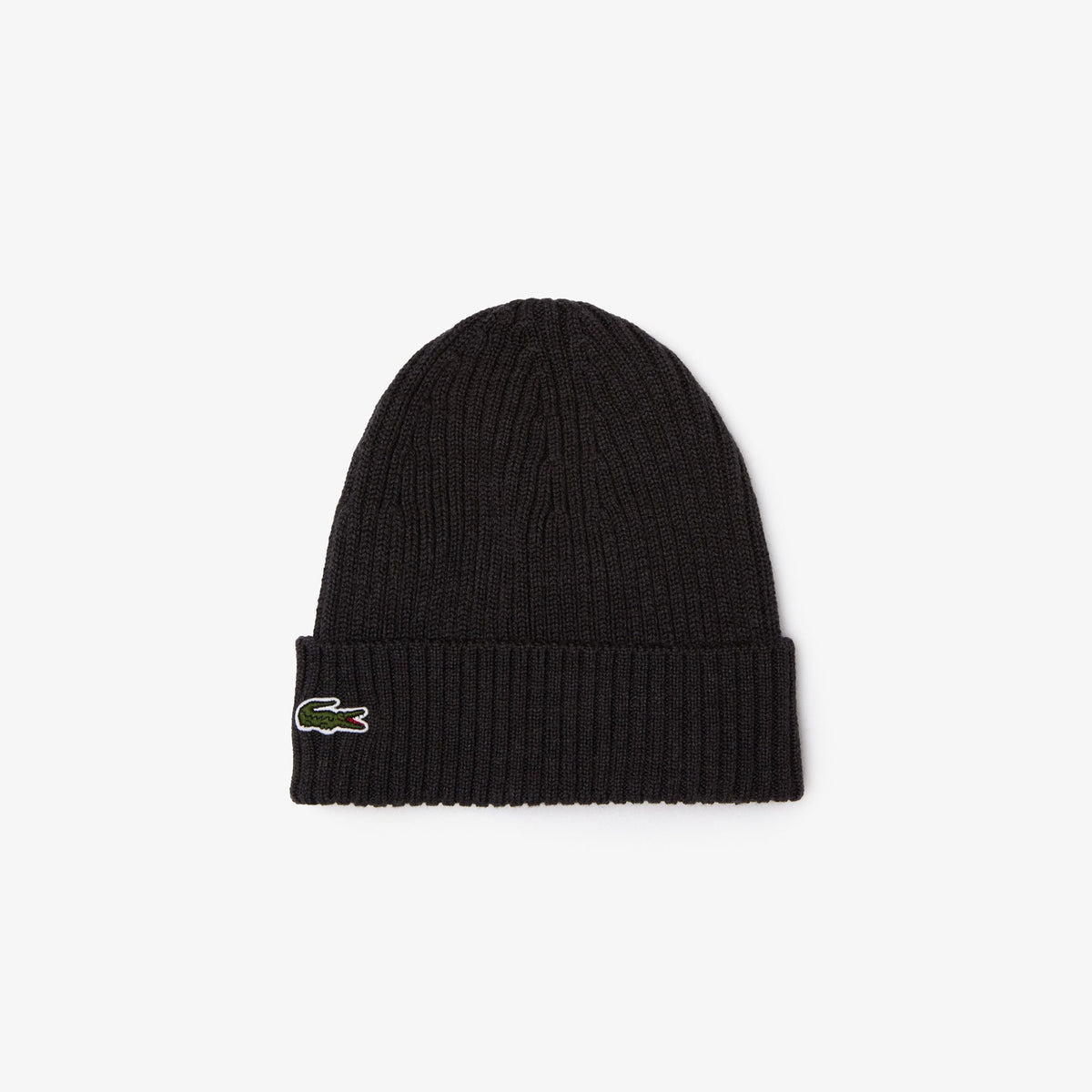 Unisex Lacoste Ribbed Wool Beanie