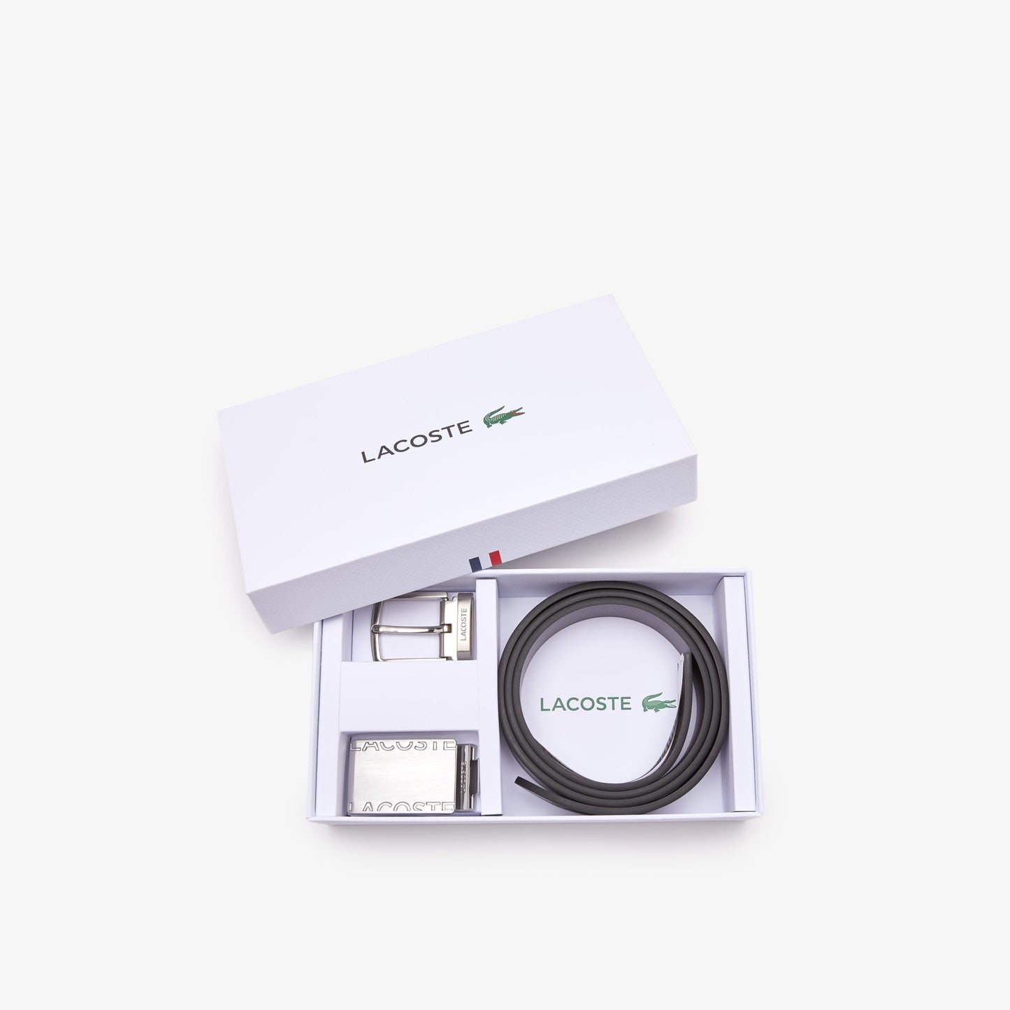 Men's Lacoste Pin And Flat Buckle Belt Gift Set - RC4060