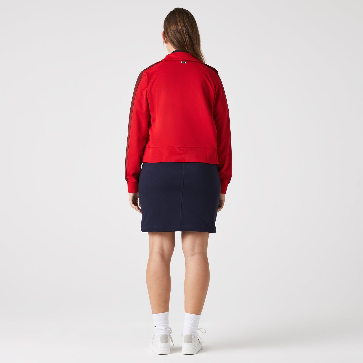 Women's Lacoste Badge Piqué Zippered Sweatshirt - SF9429