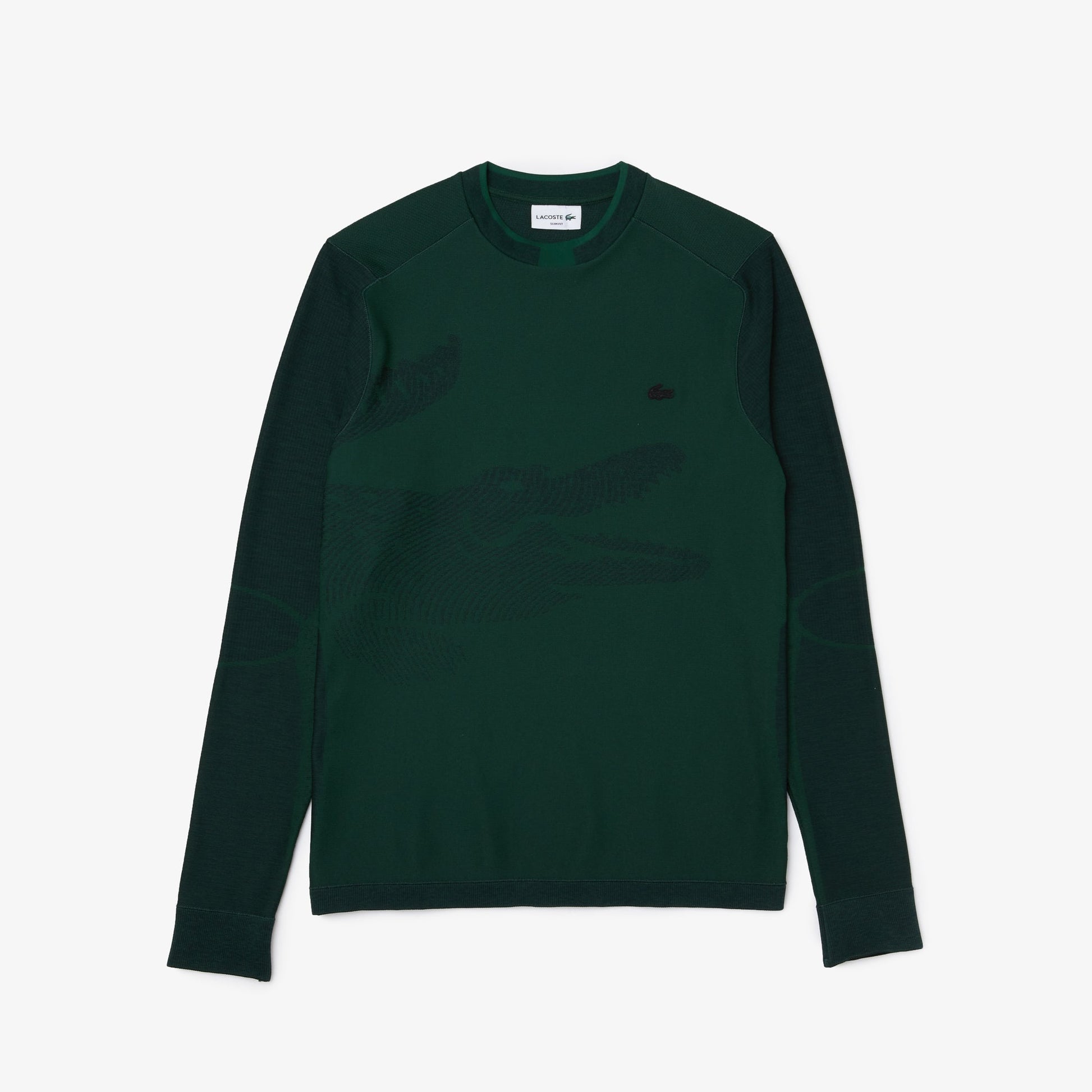 Shop The Latest Collection Of Lacoste Men'S Crew Neck Texturized Crocodile Print Jacquard Sweatshirt - Sh4105 In Lebanon