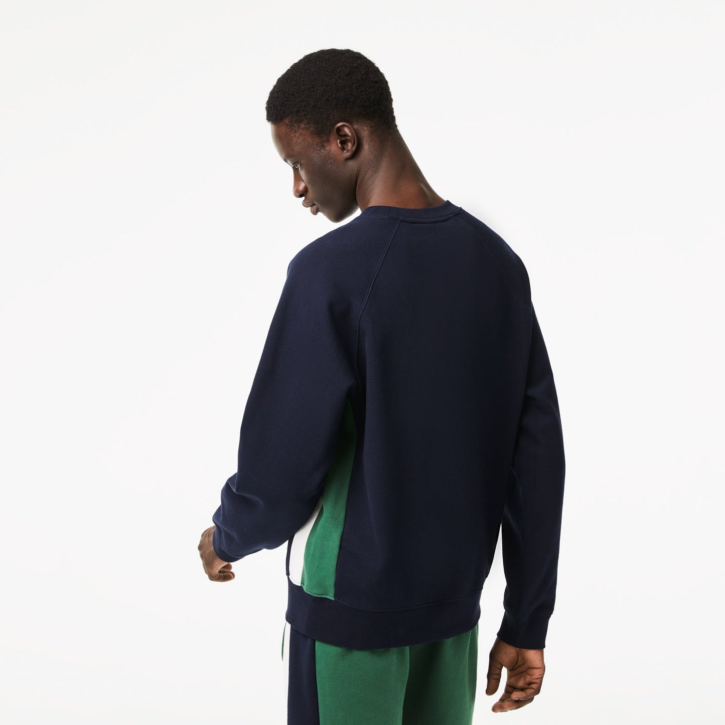 Mens Lacoste Brushed Fleece Colourblock Sweatshirt - SH5605