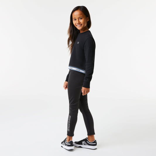 Girls' Lacoste Printed Band Short Sweatshirt - SJ9764