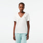Womens V-neck Loose Fit Cotton T-shirt - TF8392