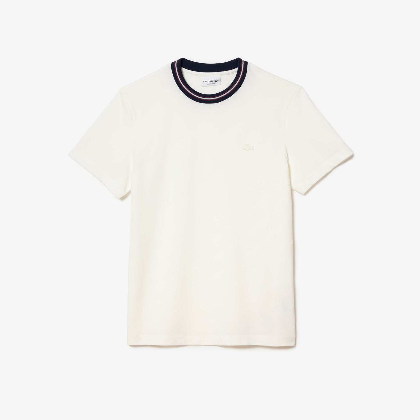 Stripe Collar Stretch Pique T-shirt