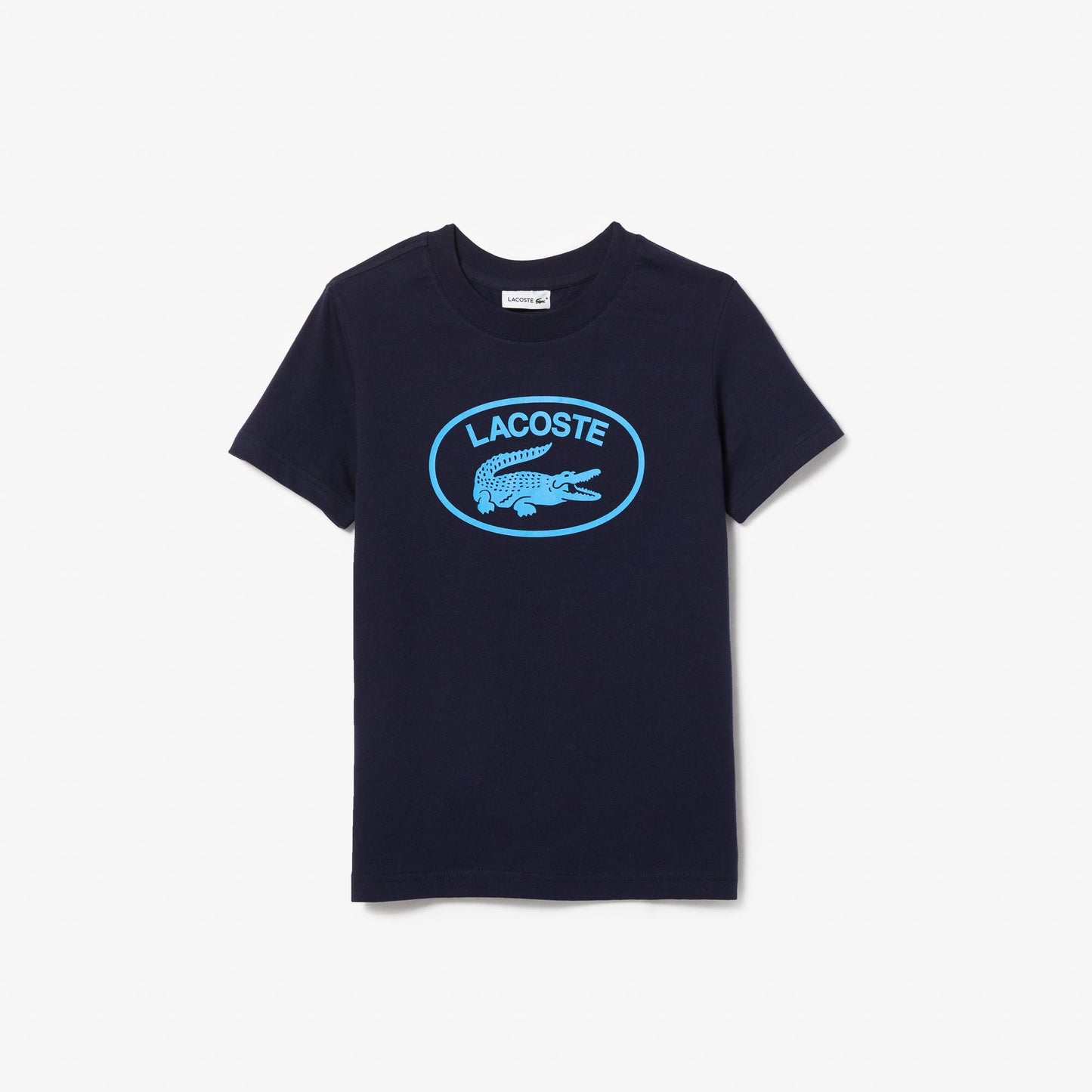 Kids' Lacoste Contrast Branded Cotton Jersey T-shirt - TJ9732